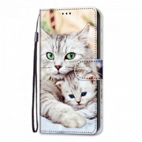 Flip Cover Samsung Galaxy S21 Ultra 5G Kattefamilie