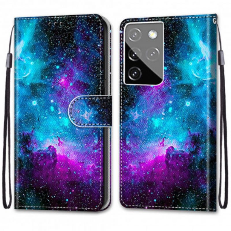 Flip Cover Samsung Galaxy S21 Ultra 5G Kosmisk Himmel