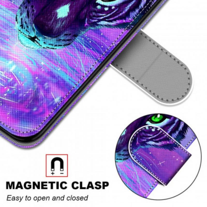 Flip Cover Samsung Galaxy S21 Ultra 5G Magisk Feline