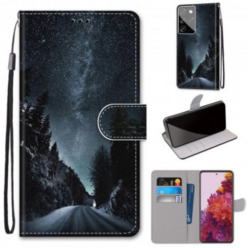 Flip Cover Samsung Galaxy S21 Ultra 5G Mystisk Natur