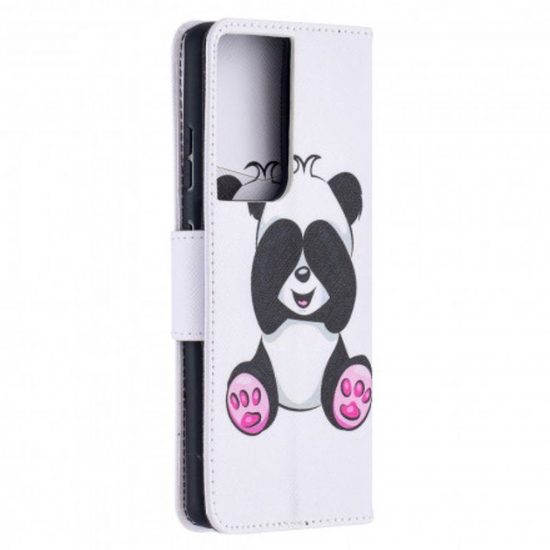 Flip Cover Samsung Galaxy S21 Ultra 5G Panda Sjov