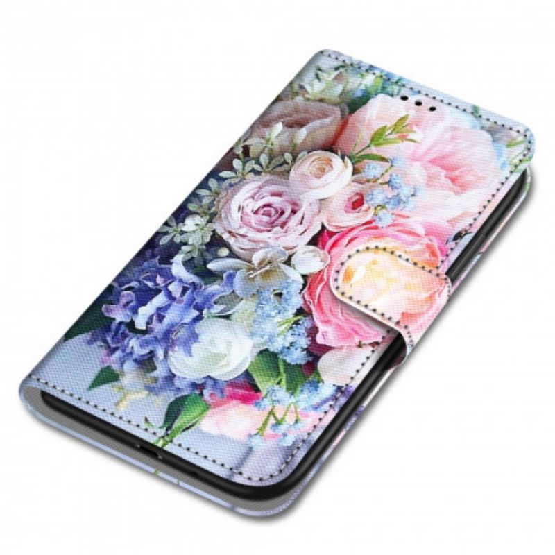 Læder Cover Samsung Galaxy S21 Ultra 5G Blomstervidunder