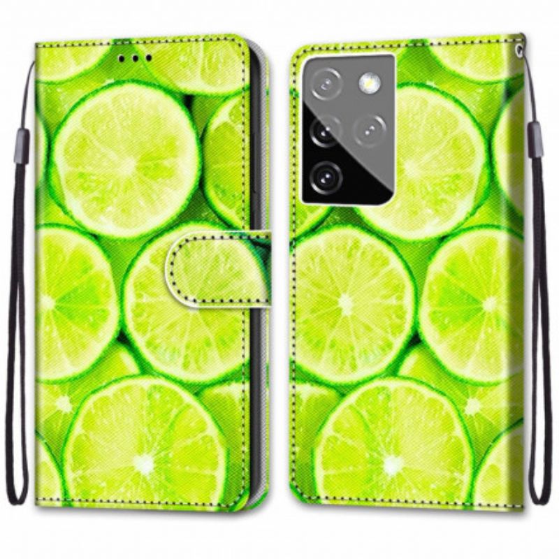 Læder Cover Samsung Galaxy S21 Ultra 5G Limes