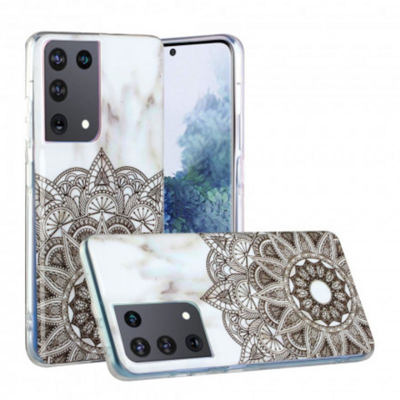 Mobilcover Samsung Galaxy S21 Ultra 5G Marmor Mandala