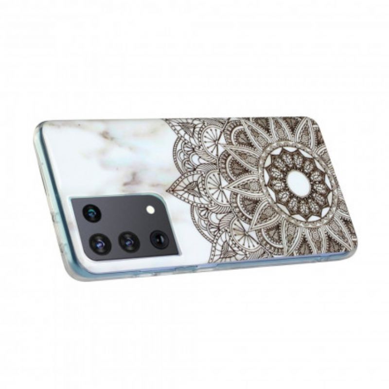 Mobilcover Samsung Galaxy S21 Ultra 5G Marmor Mandala