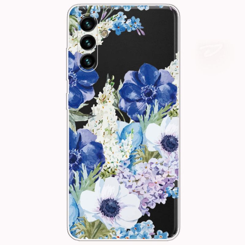 Cover Samsung Galaxy A13 5G Akvarel Blå Blomster