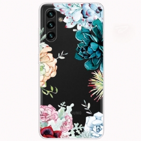 Cover Samsung Galaxy A13 5G Akvarelblomster