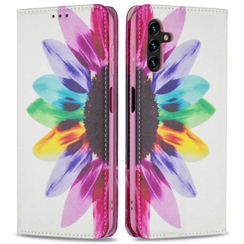 Cover Samsung Galaxy A13 5G Flip Cover Akvarelblomst