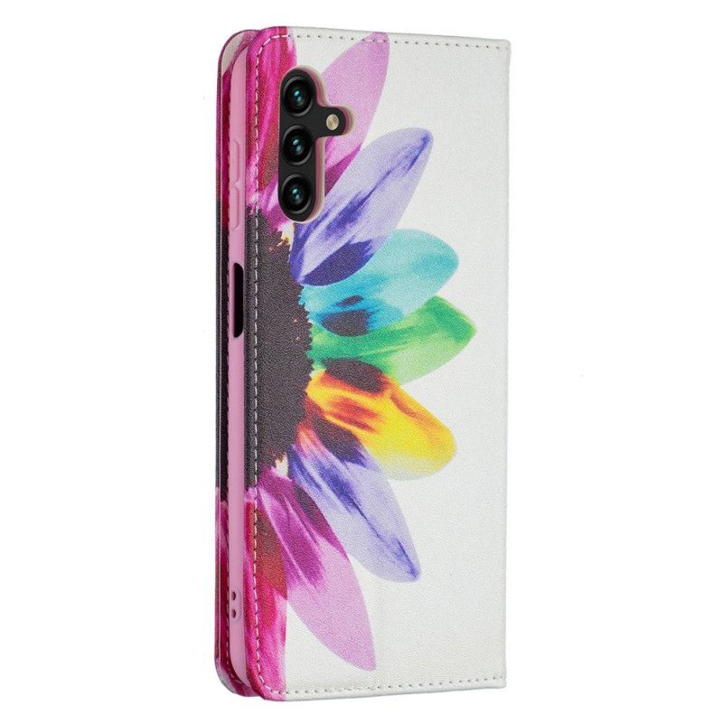 Cover Samsung Galaxy A13 5G Flip Cover Akvarelblomst