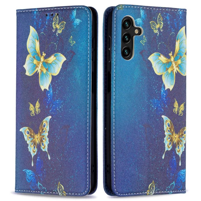 Cover Samsung Galaxy A13 5G Flip Cover Farverige Sommerfugle