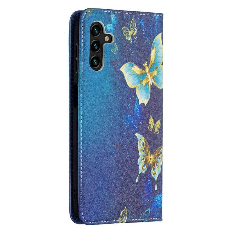 Cover Samsung Galaxy A13 5G Flip Cover Farverige Sommerfugle