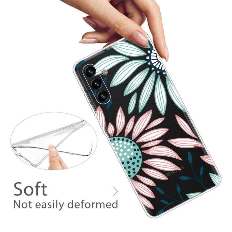 Cover Samsung Galaxy A13 5G En Gennemsigtig Blomst