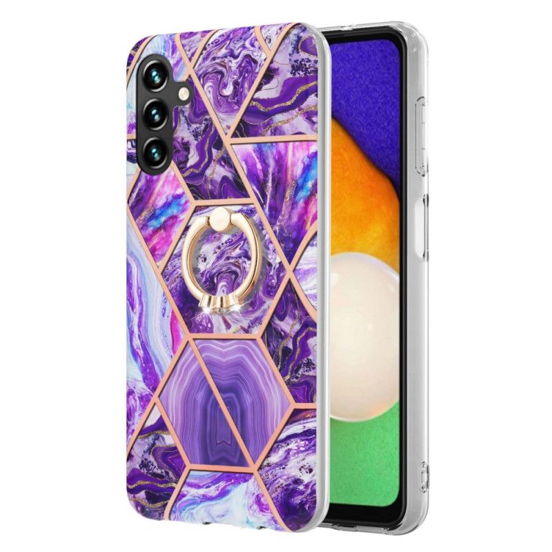 Cover Samsung Galaxy A13 5G Geometrisk Marmor Med Ringstøtte