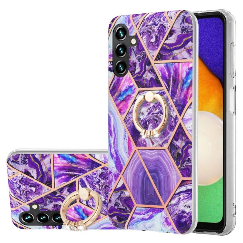 Cover Samsung Galaxy A13 5G Geometrisk Marmor Med Ringstøtte