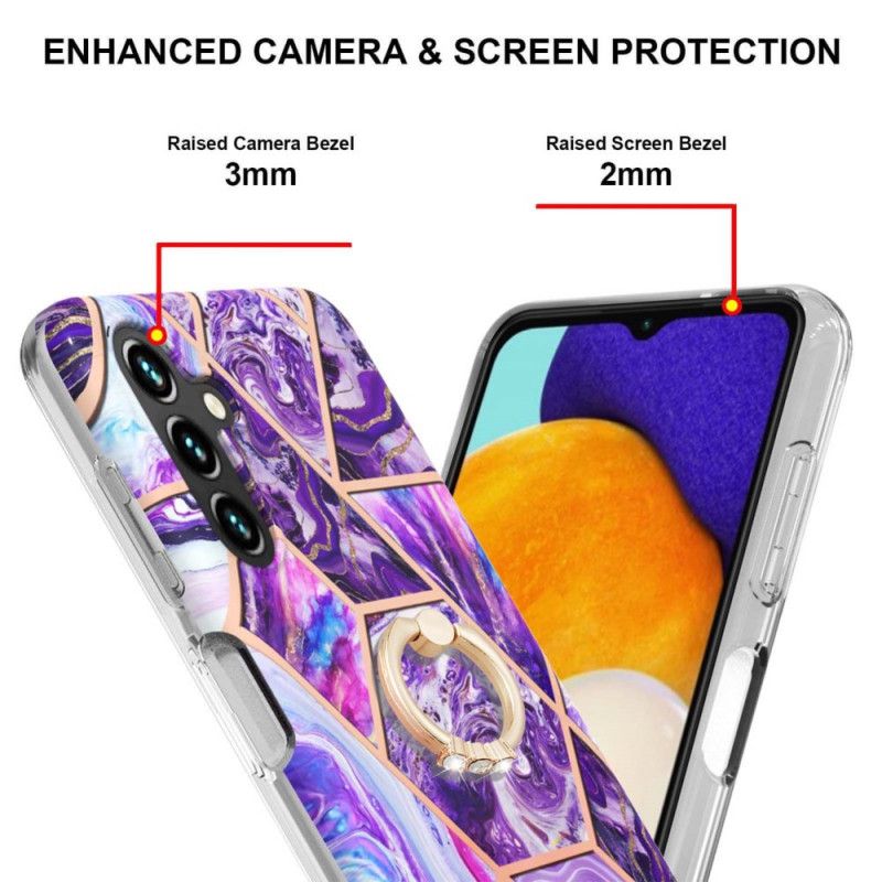 Cover Samsung Galaxy A13 5G Geometrisk Marmor Med Ringstøtte