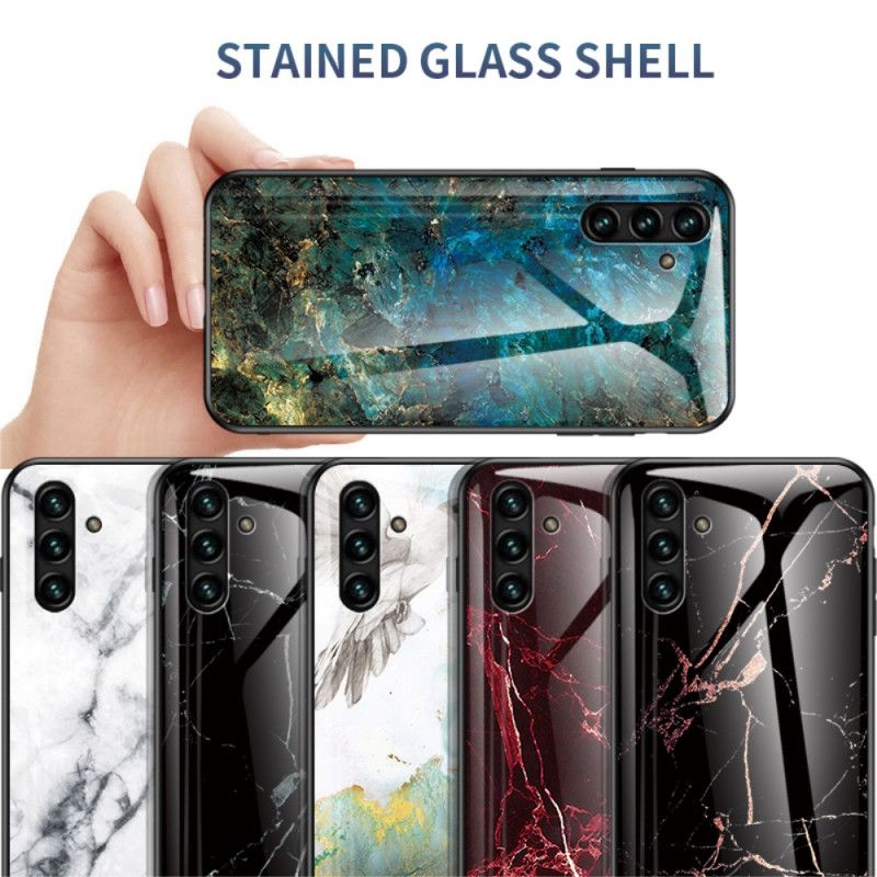 Cover Samsung Galaxy A13 5G Marmor Hærdet Glas