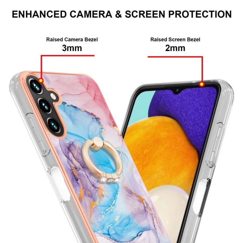 Cover Samsung Galaxy A13 5G Marmor Med Ring-støtte