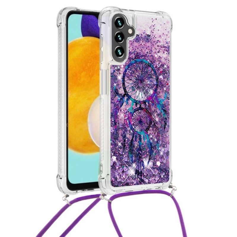 Cover Samsung Galaxy A13 5G Med Snor Med Pailletter Drawstring Dreamcatcher