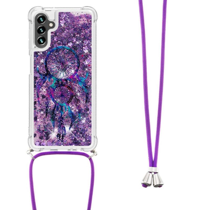 Cover Samsung Galaxy A13 5G Med Snor Med Pailletter Drawstring Dreamcatcher