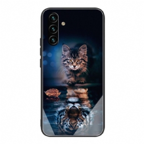 Cover Samsung Galaxy A13 5G Min Tiger Hærdet Glas