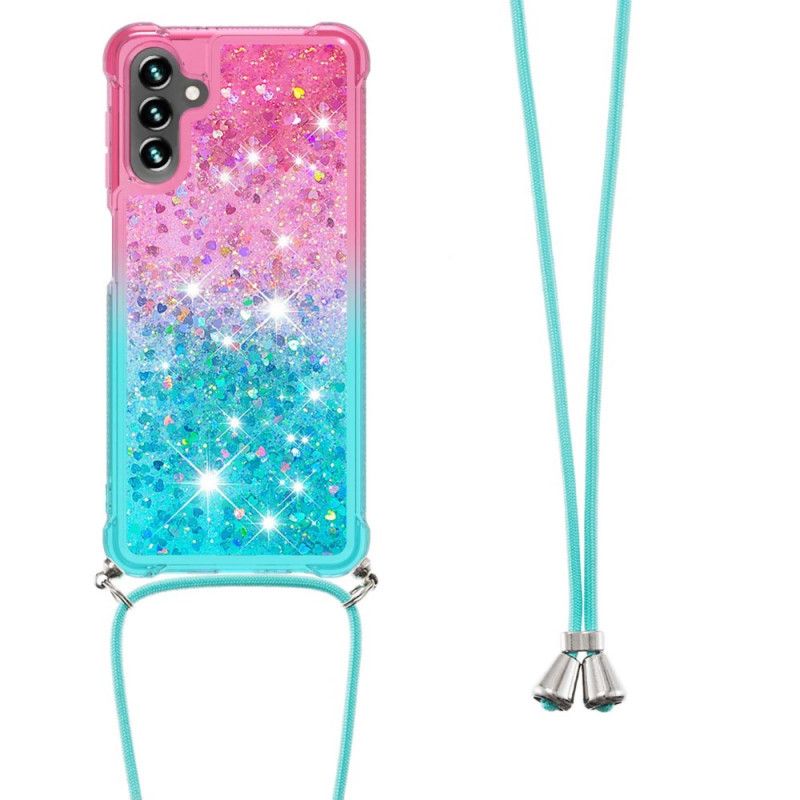 Cover Samsung Galaxy A13 5G Silikoneglitter Og Ledning