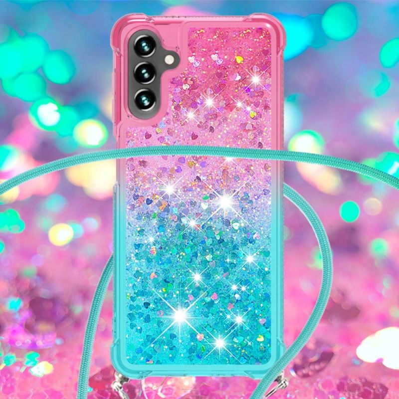 Cover Samsung Galaxy A13 5G Silikoneglitter Og Ledning