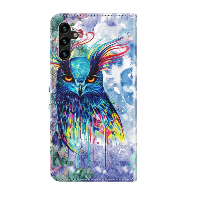 Flip Cover Samsung Galaxy A13 5G Akvarel Fugl