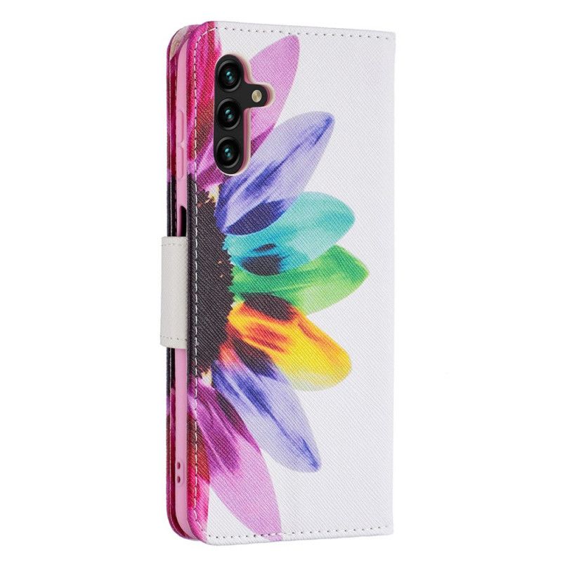 Flip Cover Samsung Galaxy A13 5G Akvarelblomst