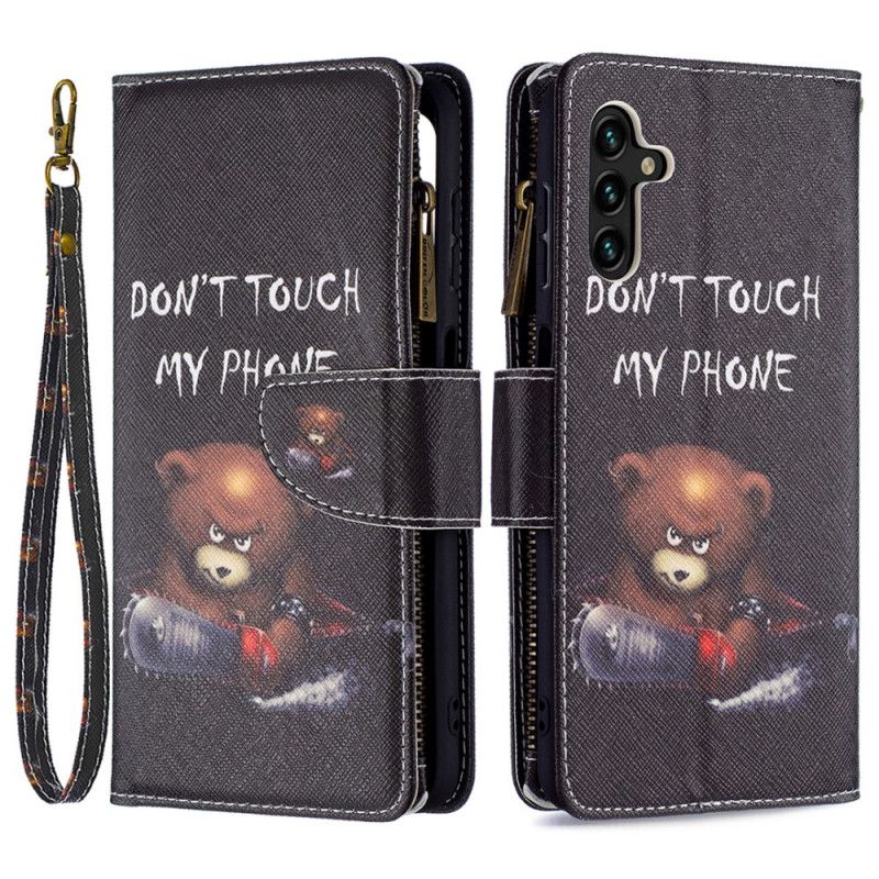 Flip Cover Samsung Galaxy A13 5G Bear Lynlåslomme