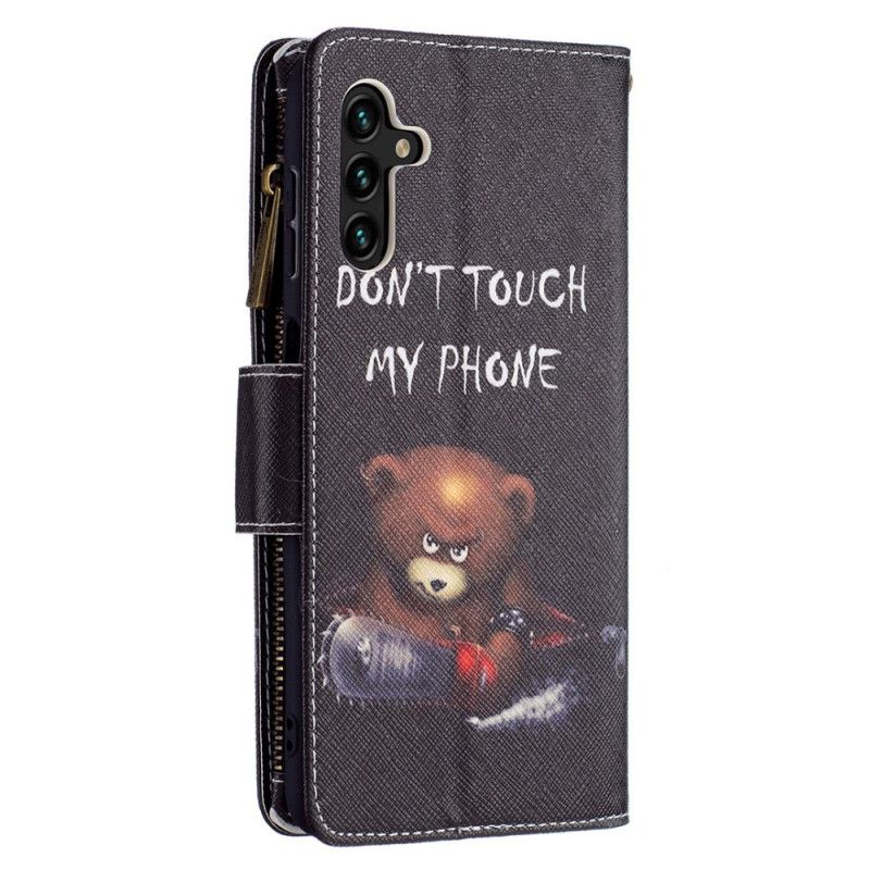 Flip Cover Samsung Galaxy A13 5G Bear Lynlåslomme