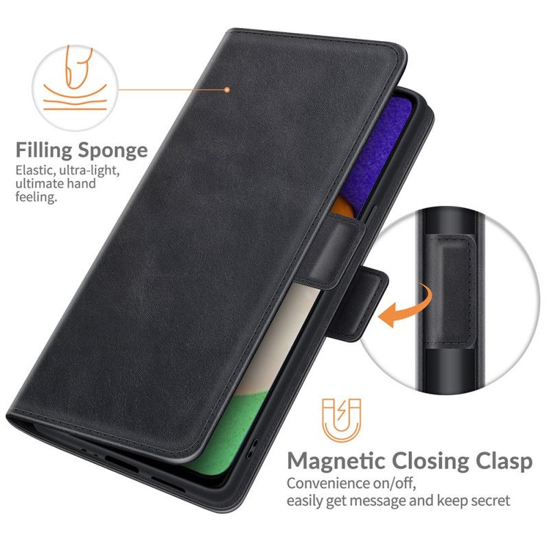 Flip Cover Samsung Galaxy A13 5G Design Lædereffekt