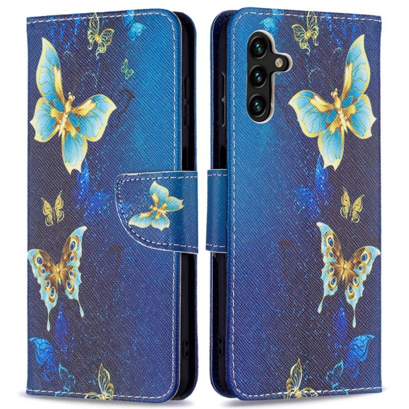 Flip Cover Samsung Galaxy A13 5G Gyldne Sommerfugle