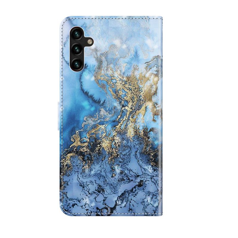 Flip Cover Samsung Galaxy A13 5G Marmordesign Med Snor