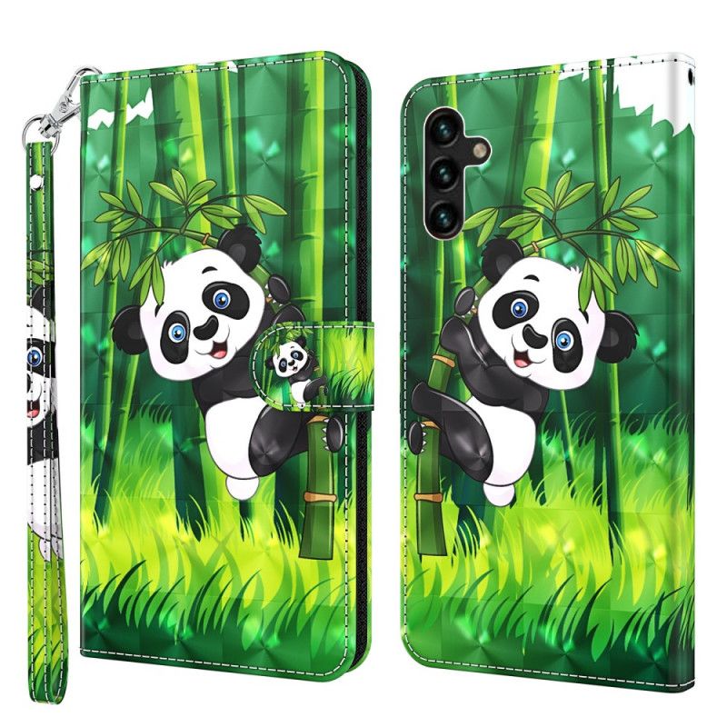 Flip Cover Samsung Galaxy A13 5G Panda Og Bambus