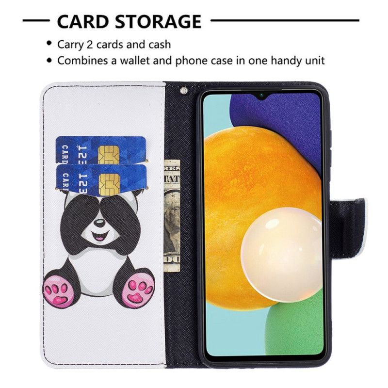 Flip Cover Samsung Galaxy A13 5G Panda Sjov