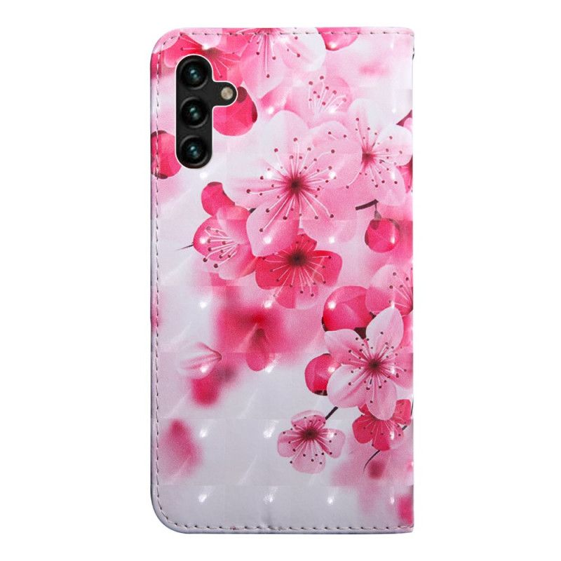 Flip Cover Samsung Galaxy A13 5G Pink Blomster