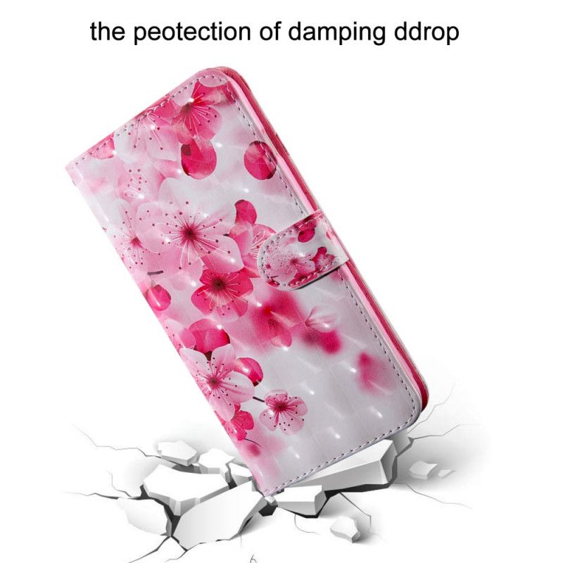 Flip Cover Samsung Galaxy A13 5G Pink Blomster