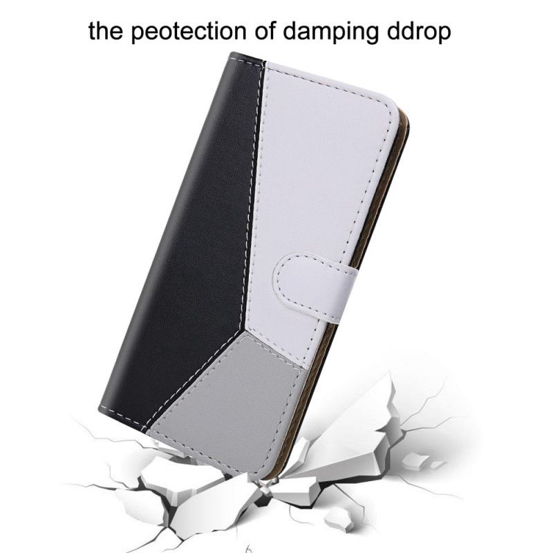 Flip Cover Samsung Galaxy A13 5G Trefarvet Lædereffekt