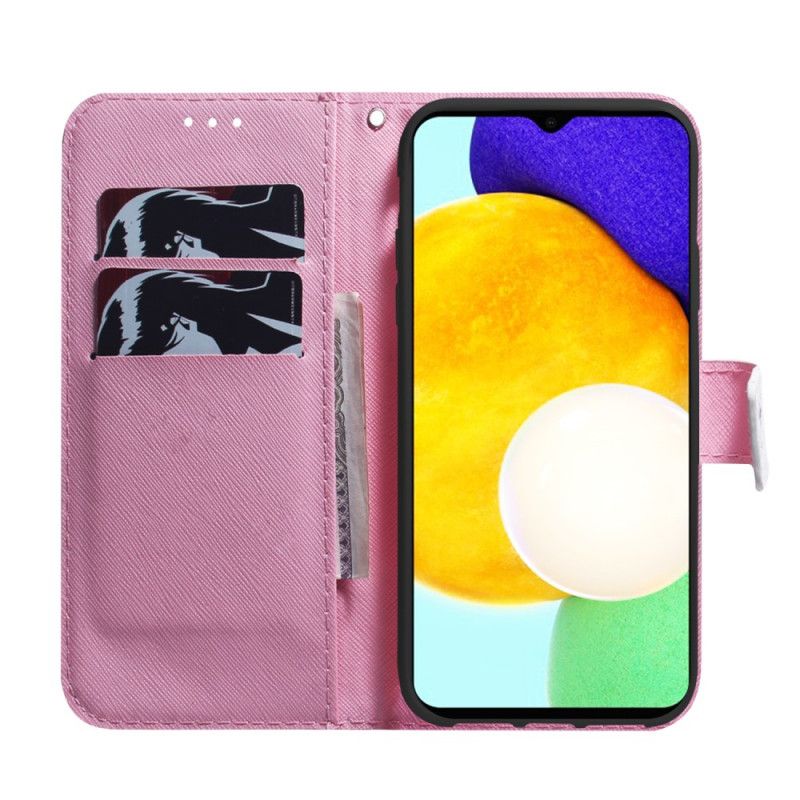 Læder Cover Samsung Galaxy A13 5G Gammel Rosenblomst