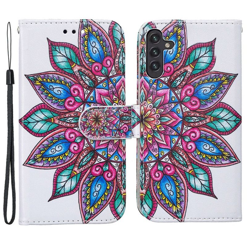 Læder Cover Samsung Galaxy A13 5G Mandala Tegnet