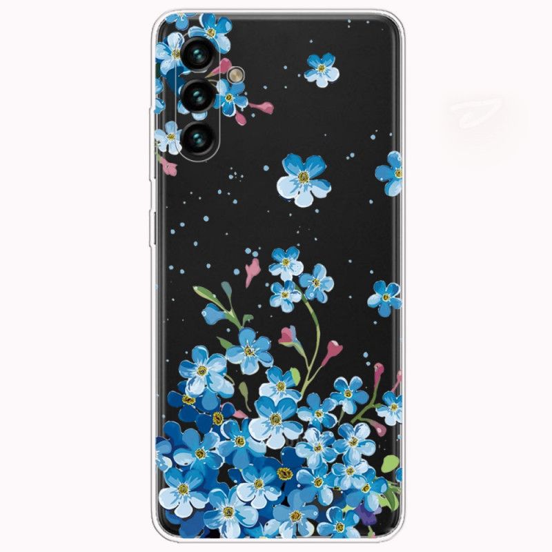 Mobilcover Samsung Galaxy A13 5G Blå Blomster