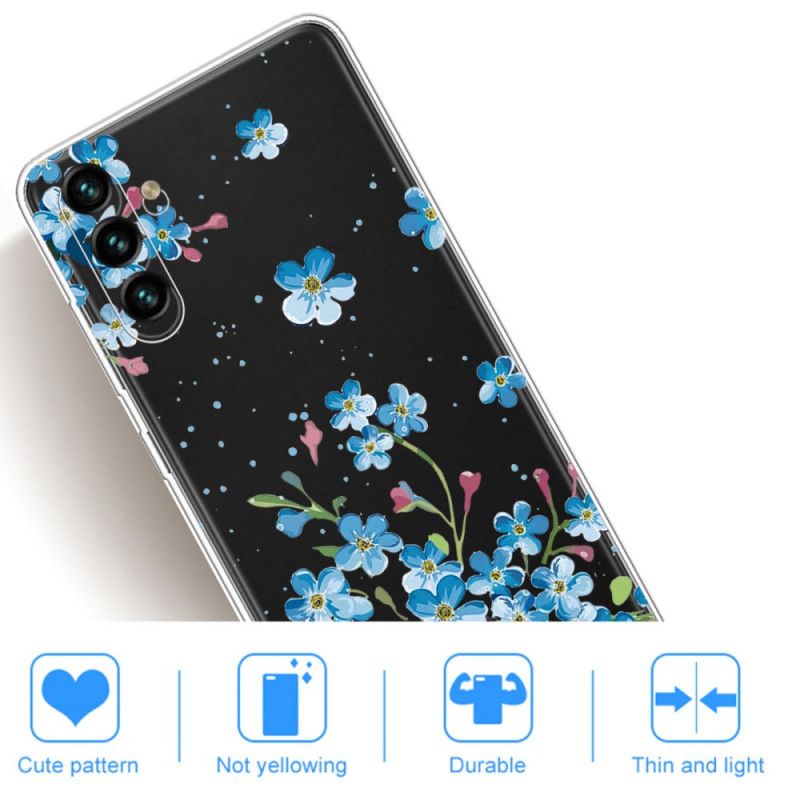 Mobilcover Samsung Galaxy A13 5G Blå Blomster