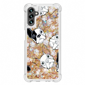 Mobilcover Samsung Galaxy A13 5G Hr Glitter Dog