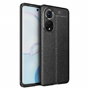 Cover Huawei Nova 9 / Honor 50 Dobbelt Linje Litchi Lædereffekt