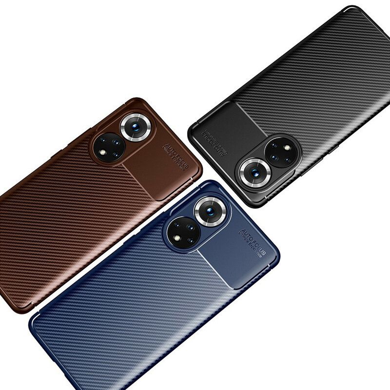 Cover Huawei Nova 9 / Honor 50 Fleksibel Kulfibertekstur