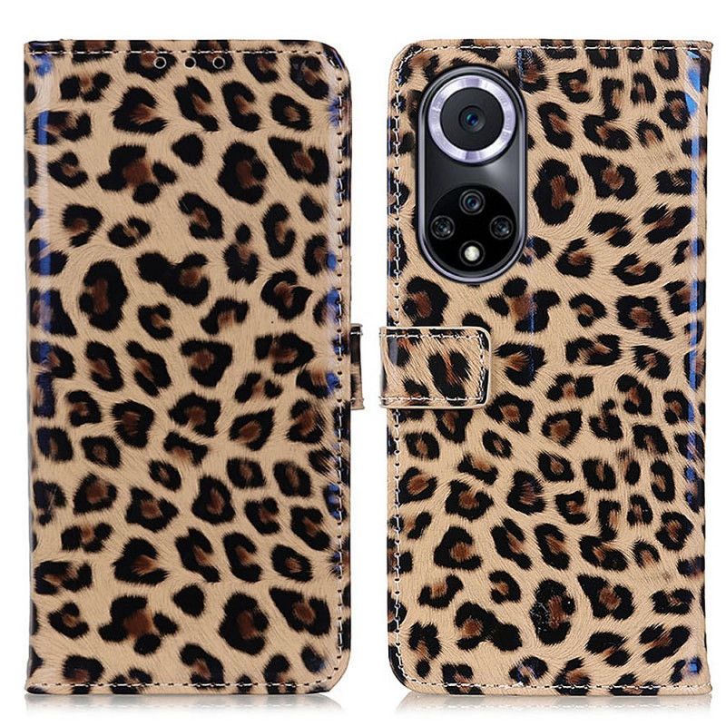 Flip Cover Huawei Nova 9 / Honor 50 Enkelt Leopard