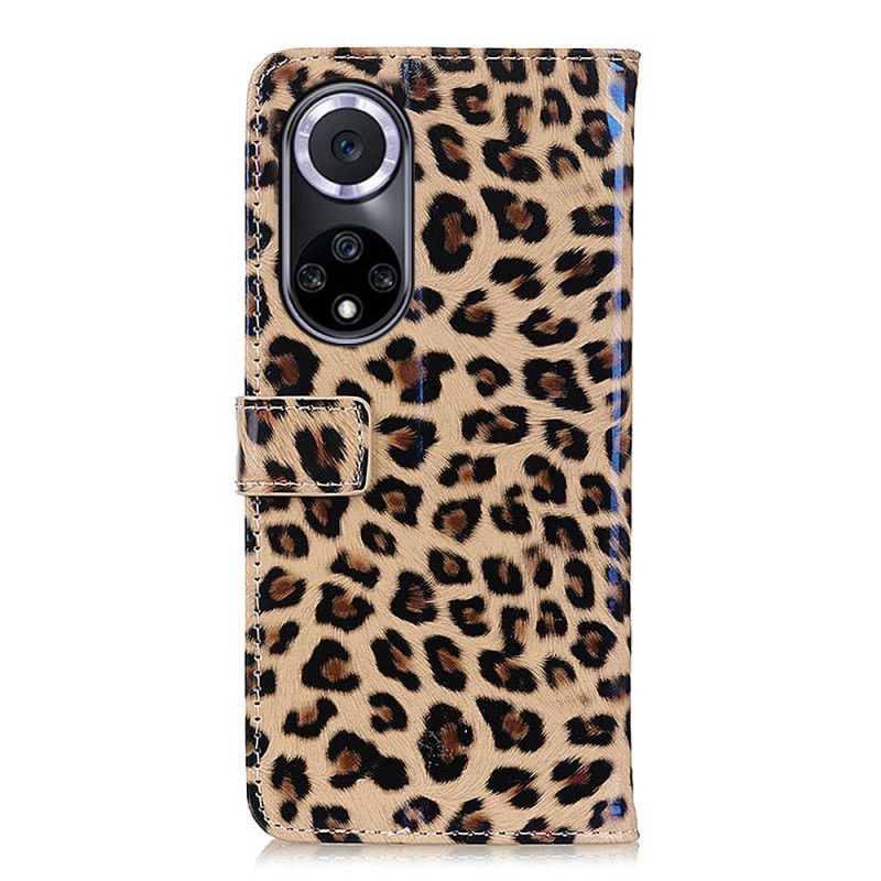 Flip Cover Huawei Nova 9 / Honor 50 Enkelt Leopard