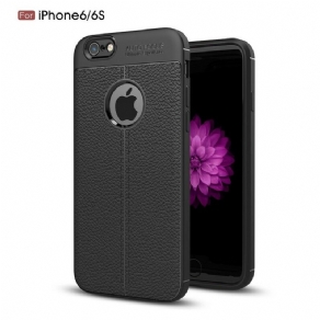 Cover iPhone 6 / 6S Dobbelt Linje Litchi Lædereffekt