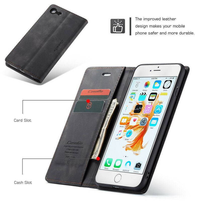 Cover iPhone 6 / 6S Flip Cover Caseme Kunstlæder