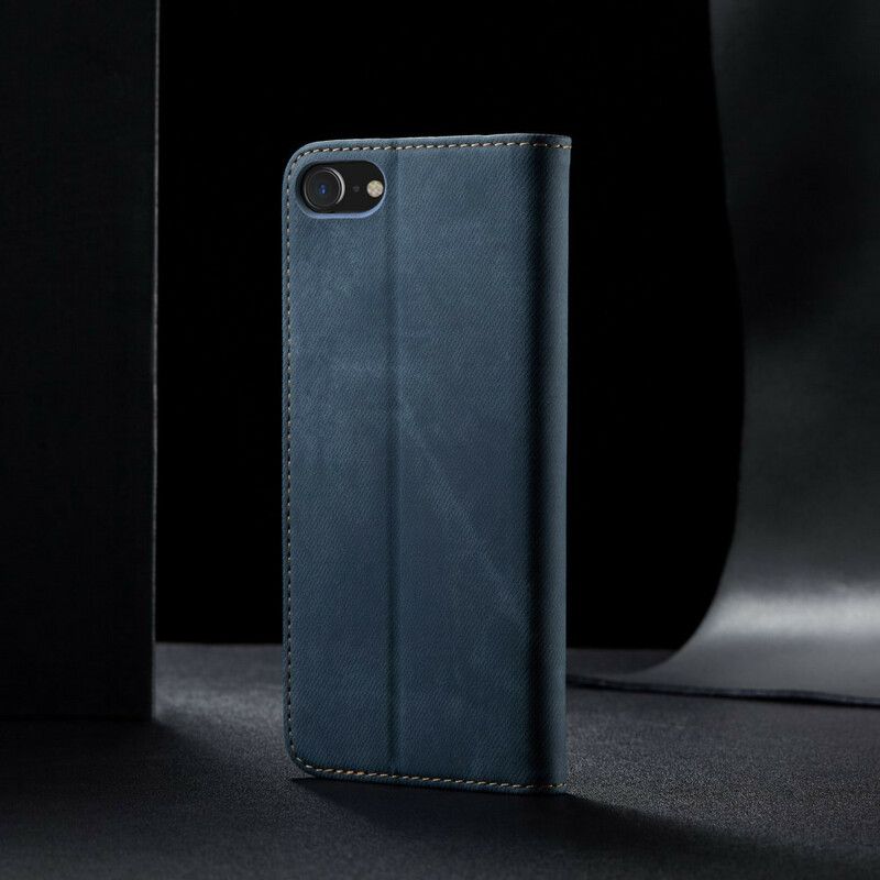 Cover iPhone 6 / 6S Flip Cover Imiteret Læder Jeans Tekstur